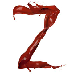 Chocolate splash letter 