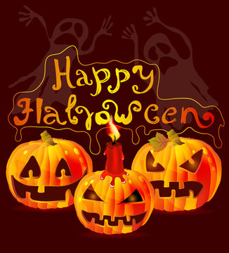 Halloween card with place for text