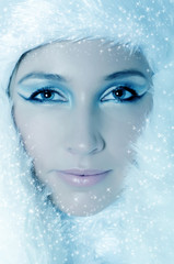 Winter Girl with beautiful make up