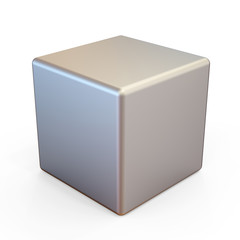 3d illustration of metal cube