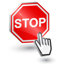 Vector illustration of Stop sign, 3d.