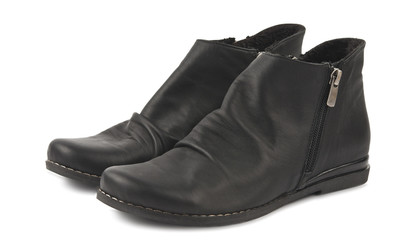Women's leather boots isolated