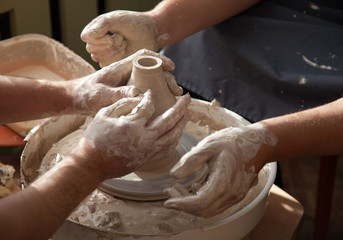 Fototapeta premium Pottery with throwing wheel
