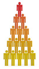 3D conceptual image of teamwork.