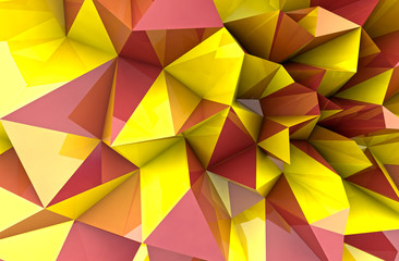 abstract autumn triangular shape background render illustration