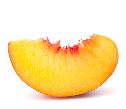 Ripe Peach Fruit Slice