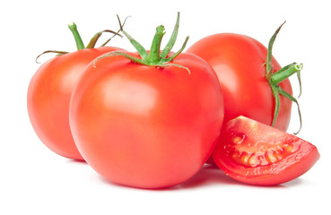 tomatoes on white background 