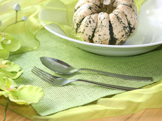 Herbstmenü Tischdeko