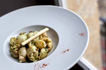 Calamar, encornet, plat, cuisine, restaurant, gastronomie