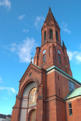 Fototapeta na wymiar Evangelische Emmaus-kirche in Berlin, Germany