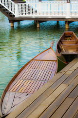 Rowboat on floating market