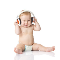 baby with headphone. young DJ © EwaStudio