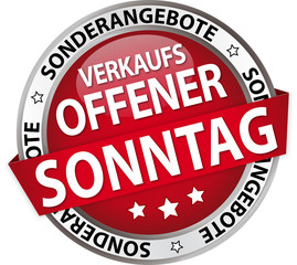 Verkaufsoffener Sonntag! Button, Icon