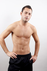 Fototapeta premium Mann wartet auf den Kumpel