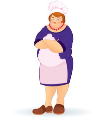 Woman cook vector illustration