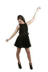 Beautiful Teenage Woman listening to Headphones