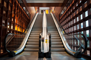 Empty escalator - Powered by Adobe