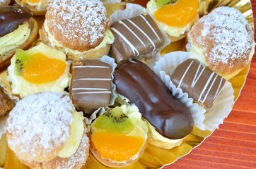 different kinds of desserts on a plate