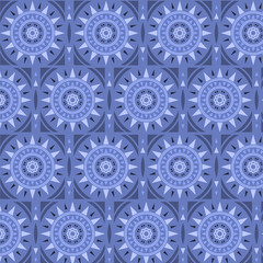 Moroccan tile solar seamless pattern, vector