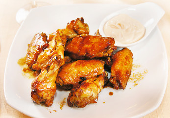 Chicken wings on a plate
