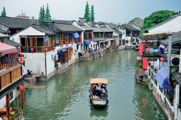 Obraz premium Miasto Zhujiajiao w Szanghaju