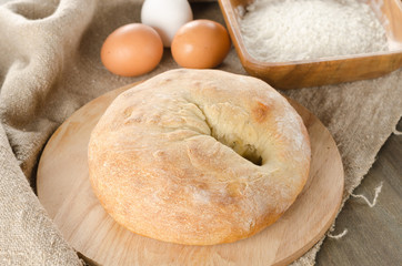 bread stuffed with cheese and sausage
