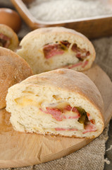 bread stuffed with cheese and sausage