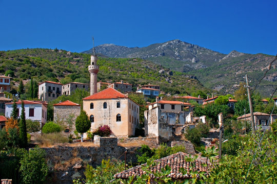 Old abandoned Greek/Turkish village of Doganbey, Turkey