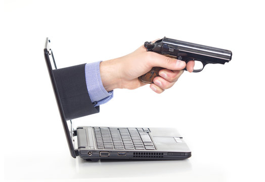 Gun and Notebook