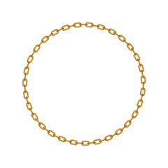 Golden chain in shape of circle