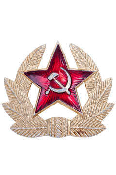 Old Soviet cockarde, soviet insignia.