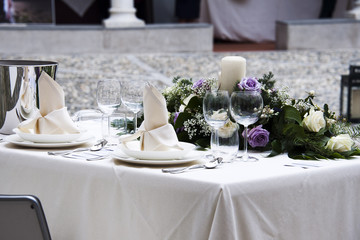 Romantic table setting