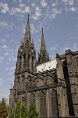 Fototapeta na wymiar Side View of the Cathedral of Clermont-Ferrand