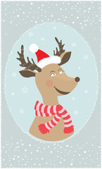 Naklejka premium Beautiful card for new year and Christmas