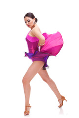 beautiful salsa dancer posing in dance