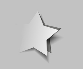 vector peel off star, eps 10