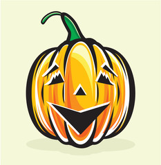 Holiday pumpkin jack lantern
