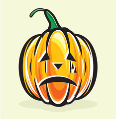 Holiday pumpkin jack lantern