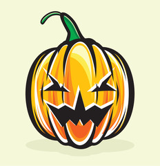 Holiday pumpkin jack lantern