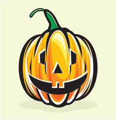 Holiday pumpkin jack lantern