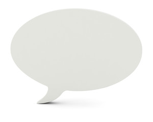 3D Illustration of a blank speech bubble