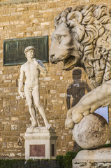 Michelangelo's David statue in Florence, Italy