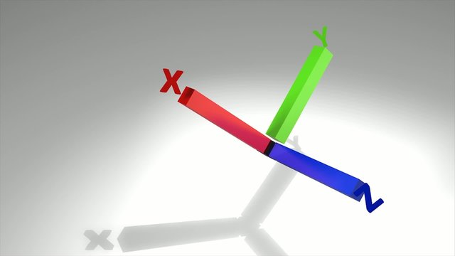 concept animation, 3d axis.