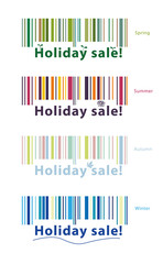 Holiday sale, Barcode with different sale seasons