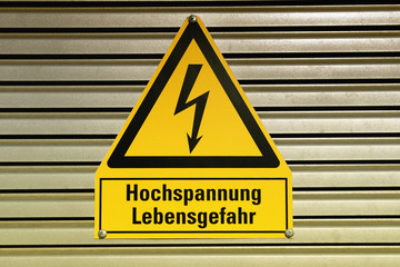 Schild Hochspannung Lebensgefahr