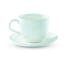 Coffee cup on white background