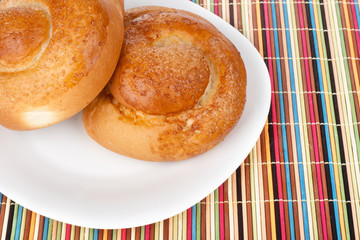 Fresh bake with sugar on a plate