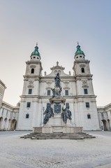Cathedral square (Domplatz) located at Salzburg, Austria