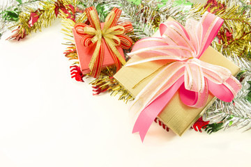 christmas decoration and giftbox