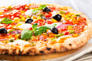 pizza with vegetables